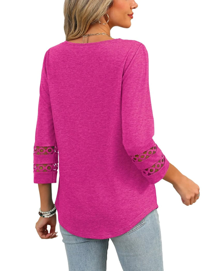 Ruth - Long Sleeve V-Neck Shirt