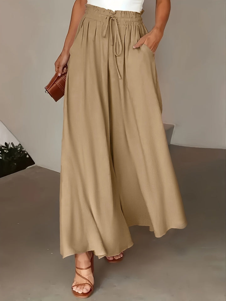 Lisa - Airy linen trousers with elastic waist