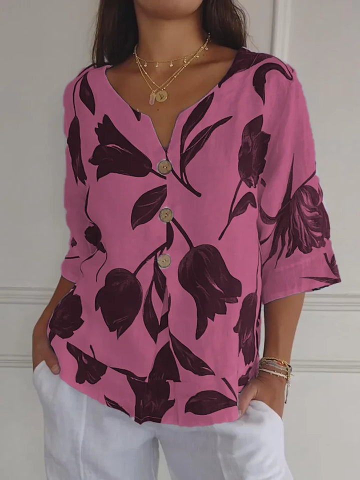 Kim – Stylish Blouse with Buttons