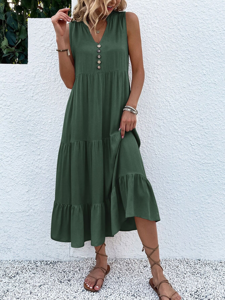 Henriette – Flattering Button Dress for Confidence & Comfort