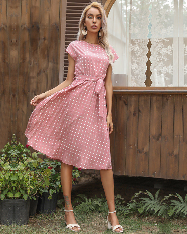 CIRELLE – Stylish Polka Dot Midi Dress