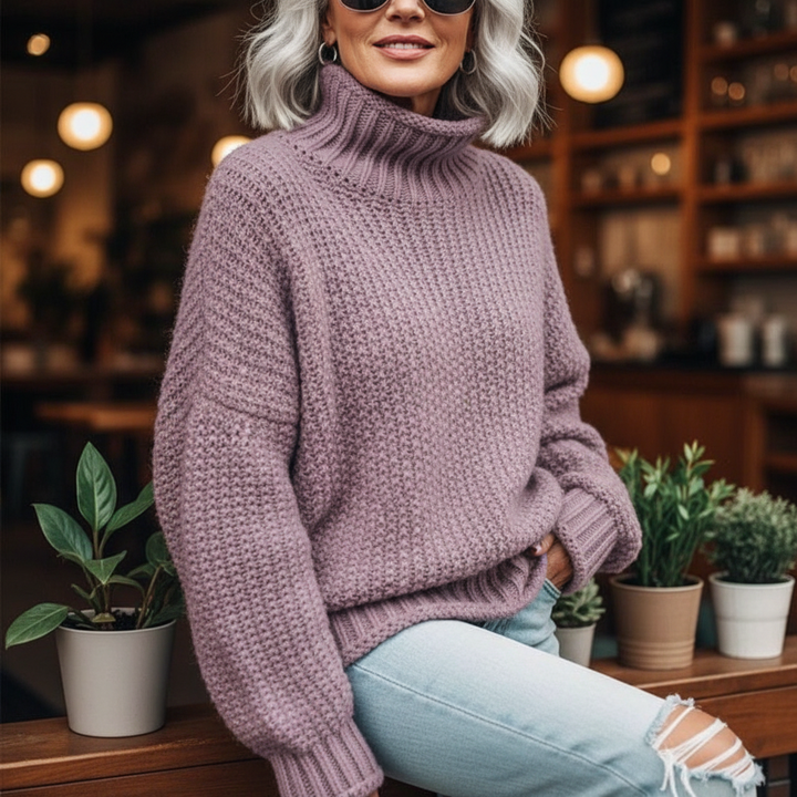 Celeste - Chunky Knit Turtleneck Sweater