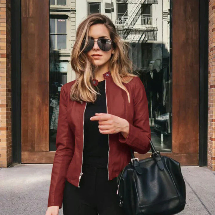 Sophia - Chic Leather Jacket