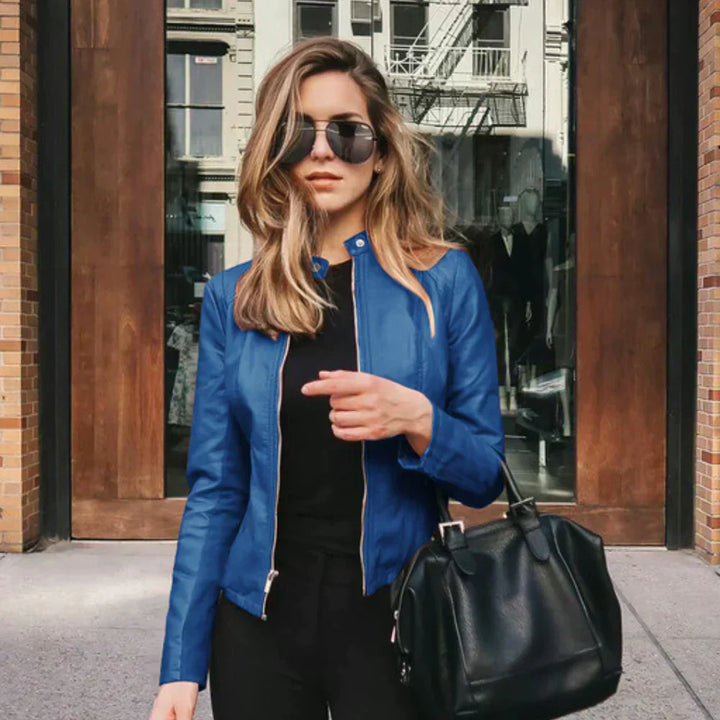 Sophia - Chic Leather Jacket