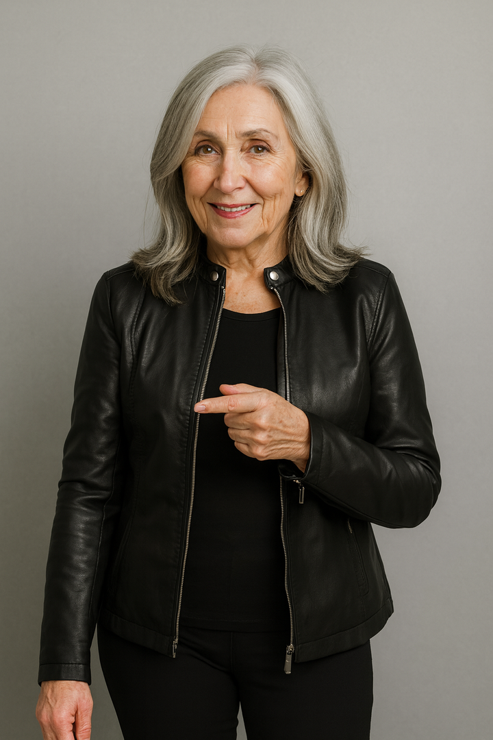 Sophia - Chic Leather Jacket