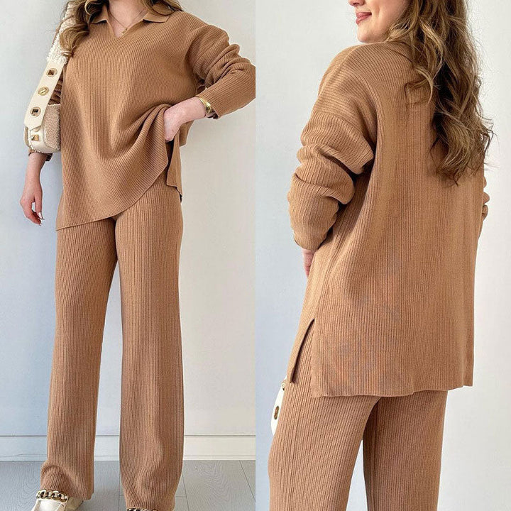 SKYLAR - WOMEN'S KNITTED STRETCH 2-PIECE SET