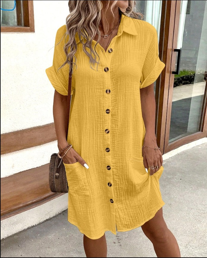Lynn – Elegant Belly-Covering Shirt Dress