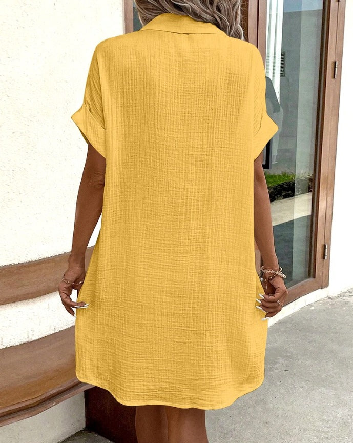Lynn – Elegant Belly-Covering Shirt Dress